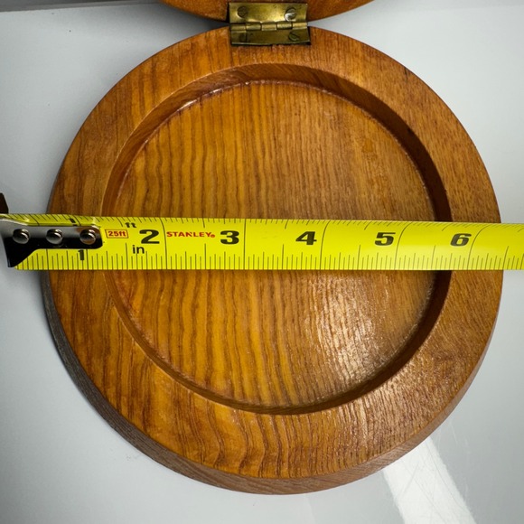 Vintage Wooden Hamburger Press Painted Floral Hinged‎ - Picture 6 of 8